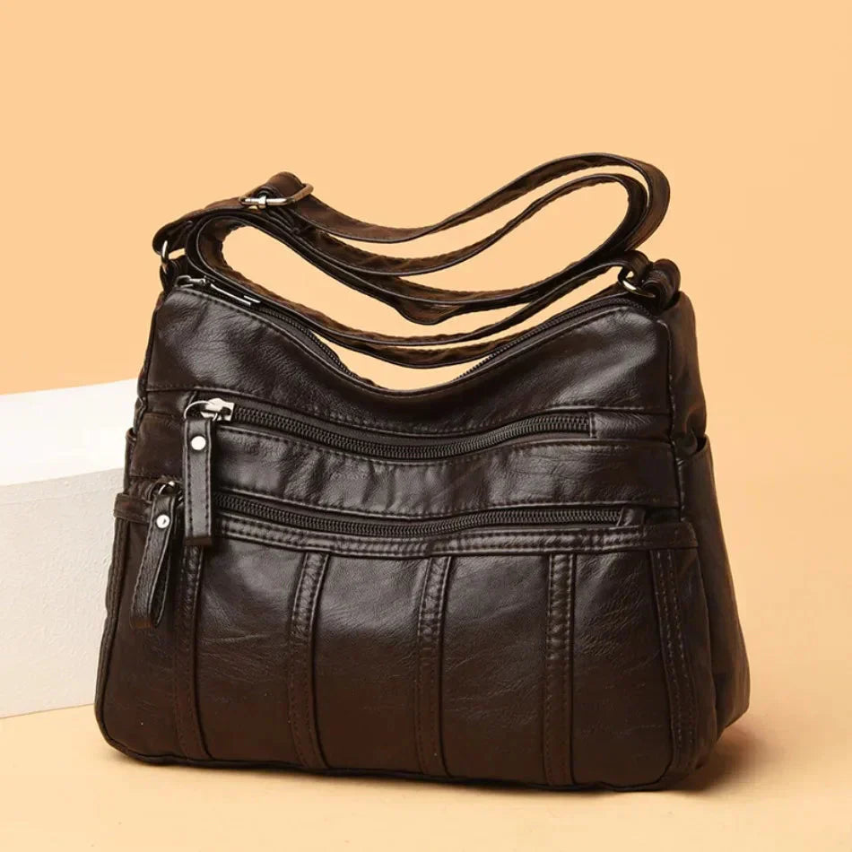 Bolso Cruzado de Cuero Suave Nina