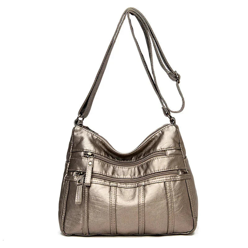 Bolso Cruzado de Cuero Suave Nina