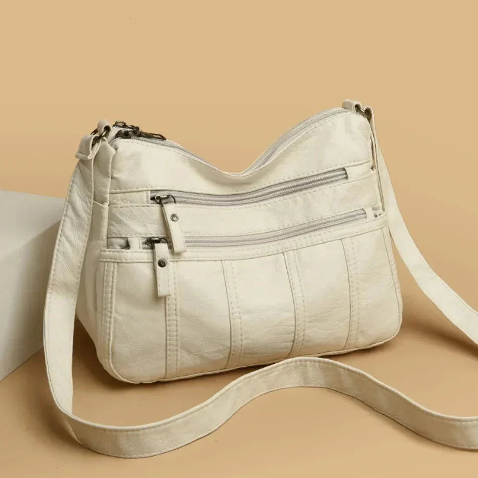 Bolso Cruzado de Cuero Suave Nina