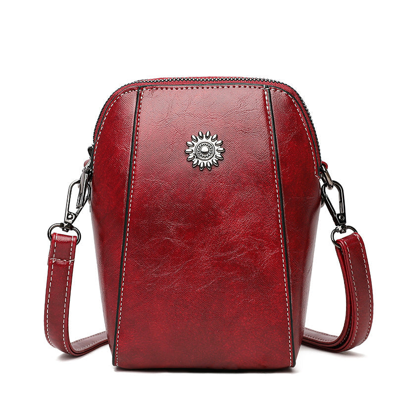 Viena - Mini Bolso de Mano Compacto de Color Sólido