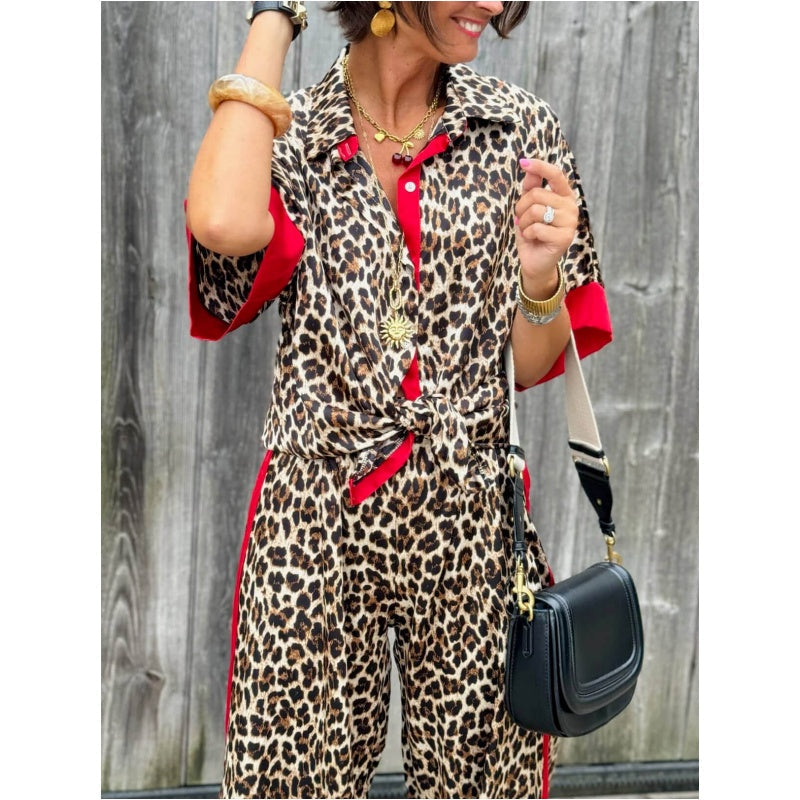 COLLINS – CONJUNTO DE ROPA DE LEOPARDO DE LUJO