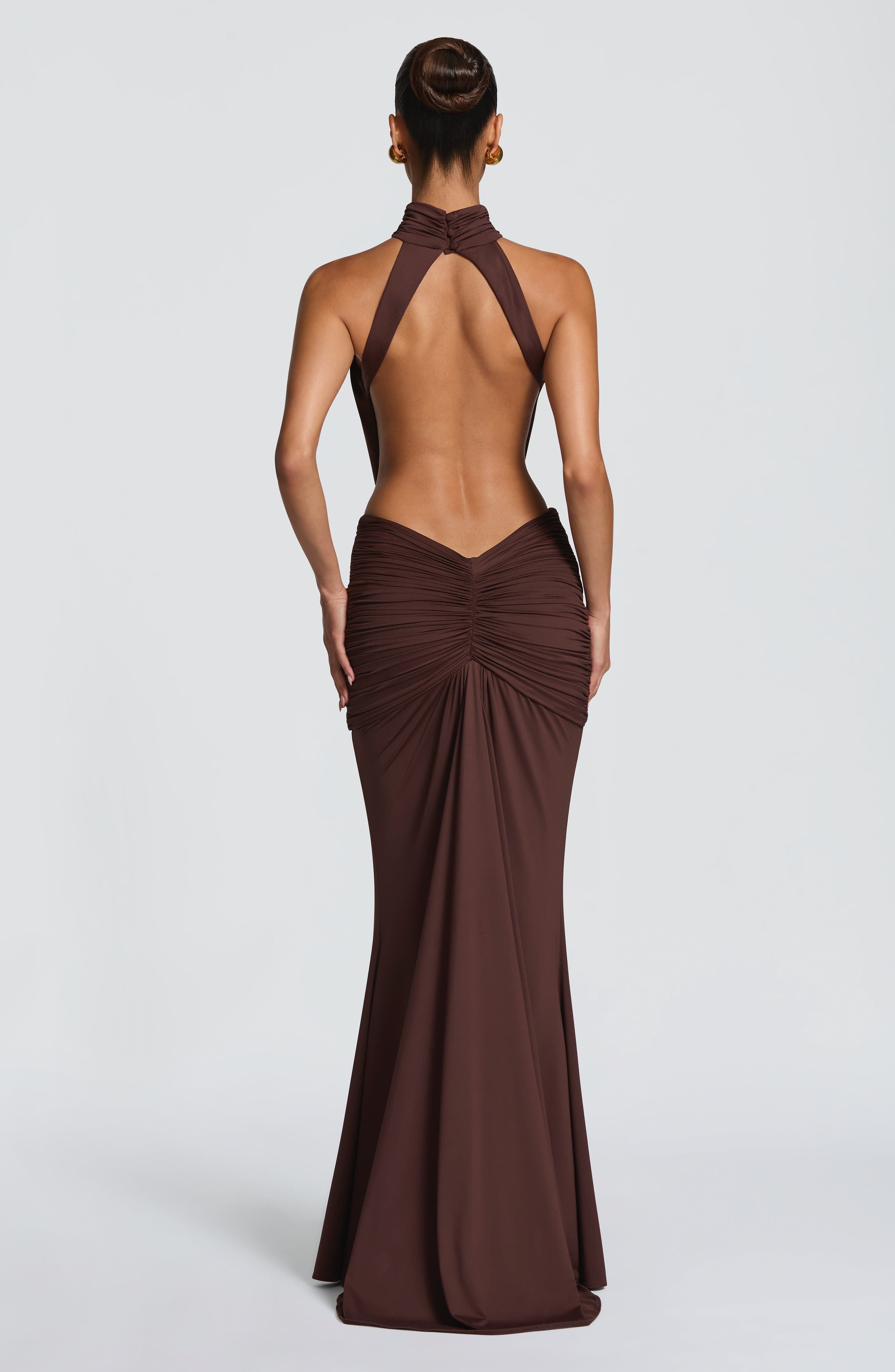 Vestido Teodora Ciruela Maxi