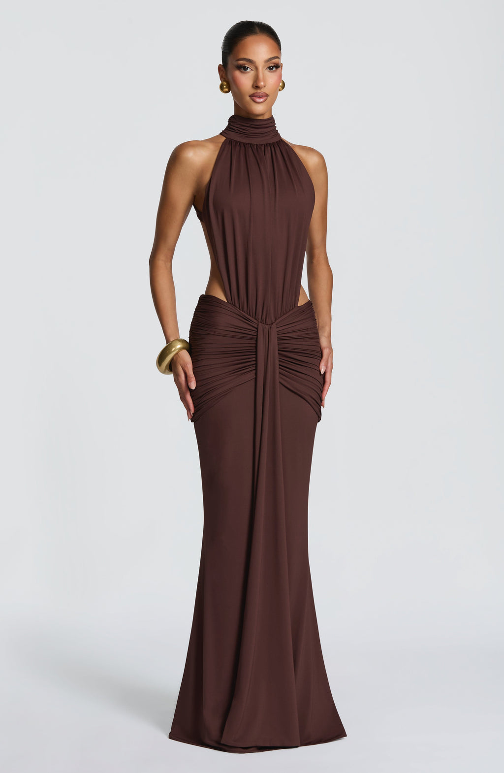 Vestido Teodora Ciruela Maxi