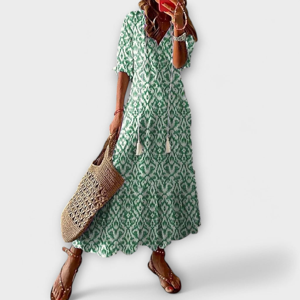 Helga | Vestido Maxi Bohemio Elegante