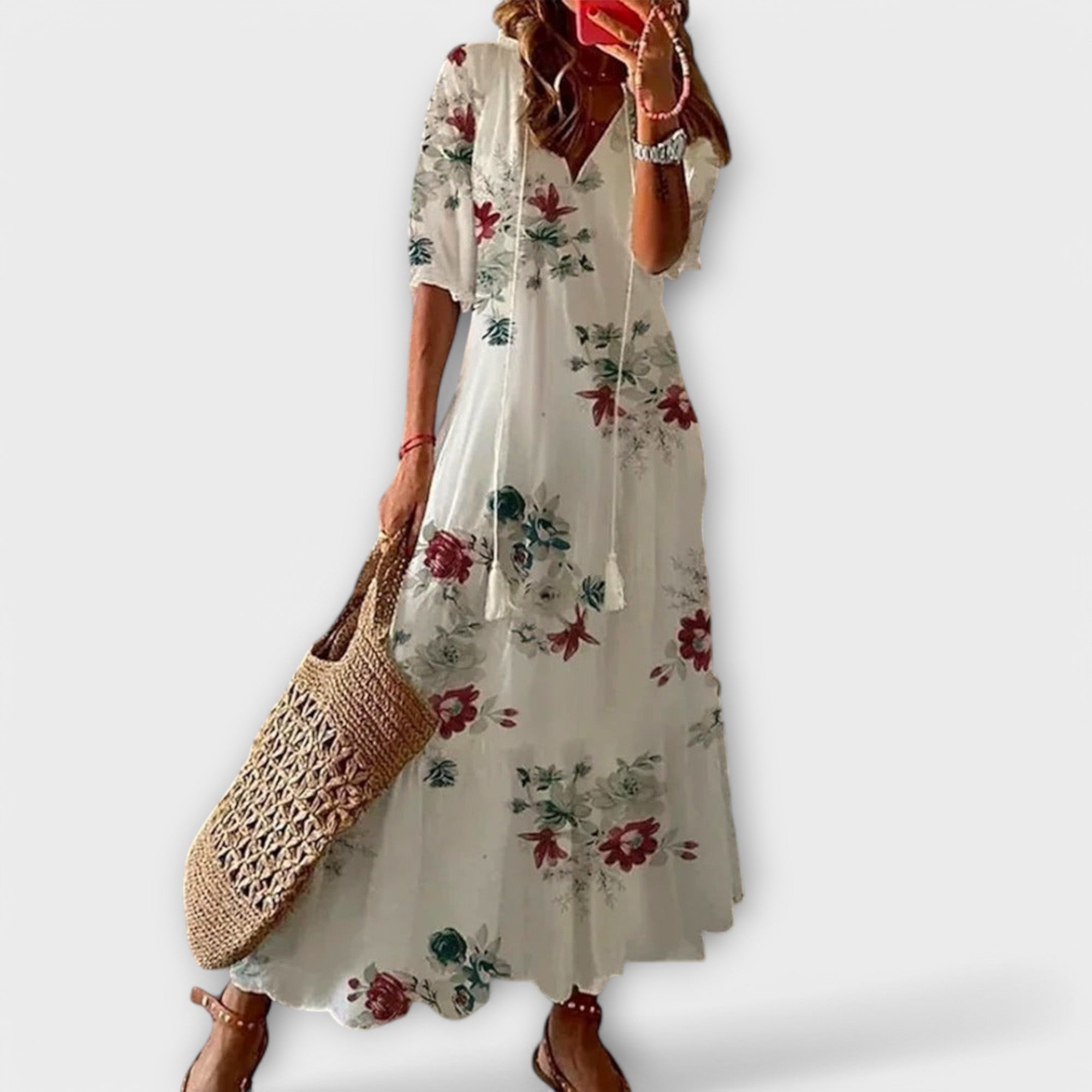 Helga | Vestido Maxi Bohemio Elegante