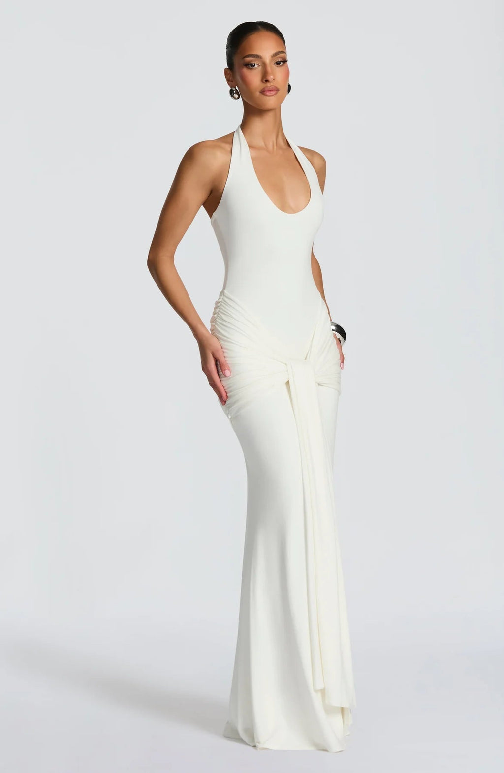 Serenità Nera Vestido Maxi