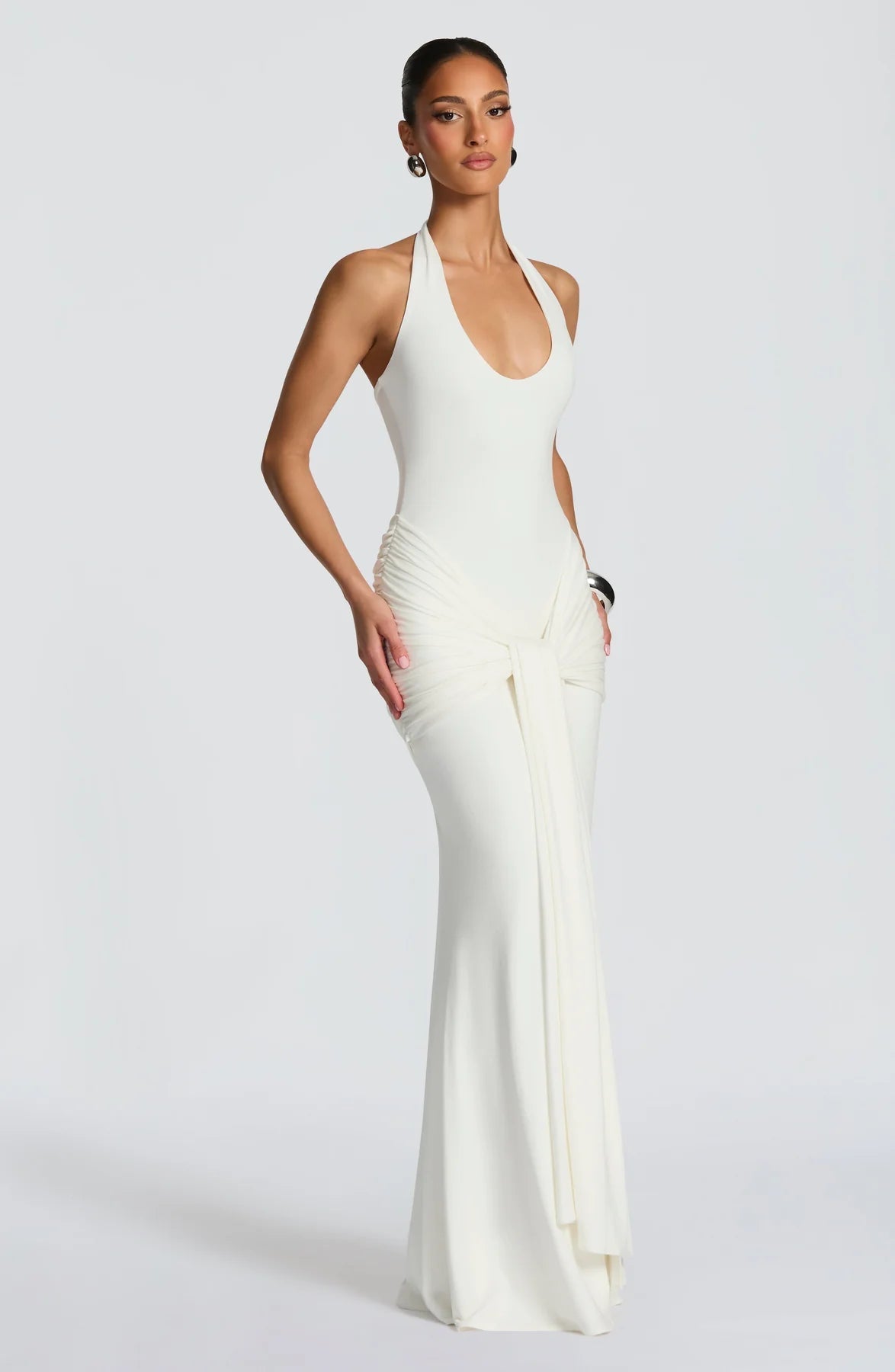 Serenità Nera Vestido Maxi