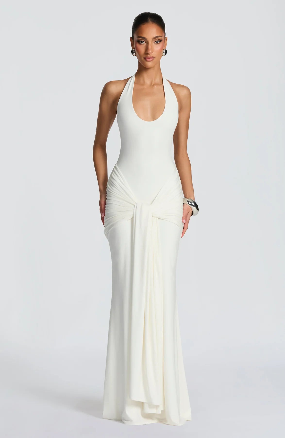 Serenità Nera Vestido Maxi