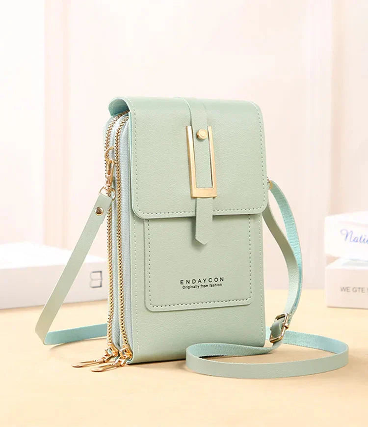 Bolso de Cuero Cruzado para Teléfono Móvil