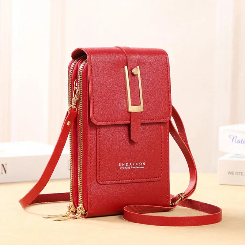 Bolso de Cuero Cruzado para Teléfono Móvil