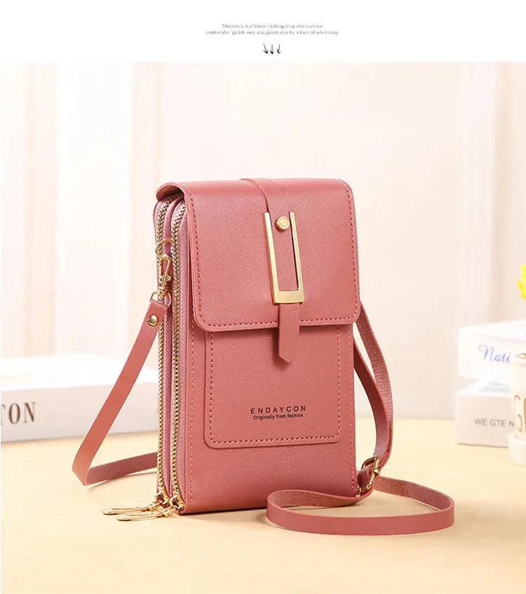 Bolso de Cuero Cruzado para Teléfono Móvil