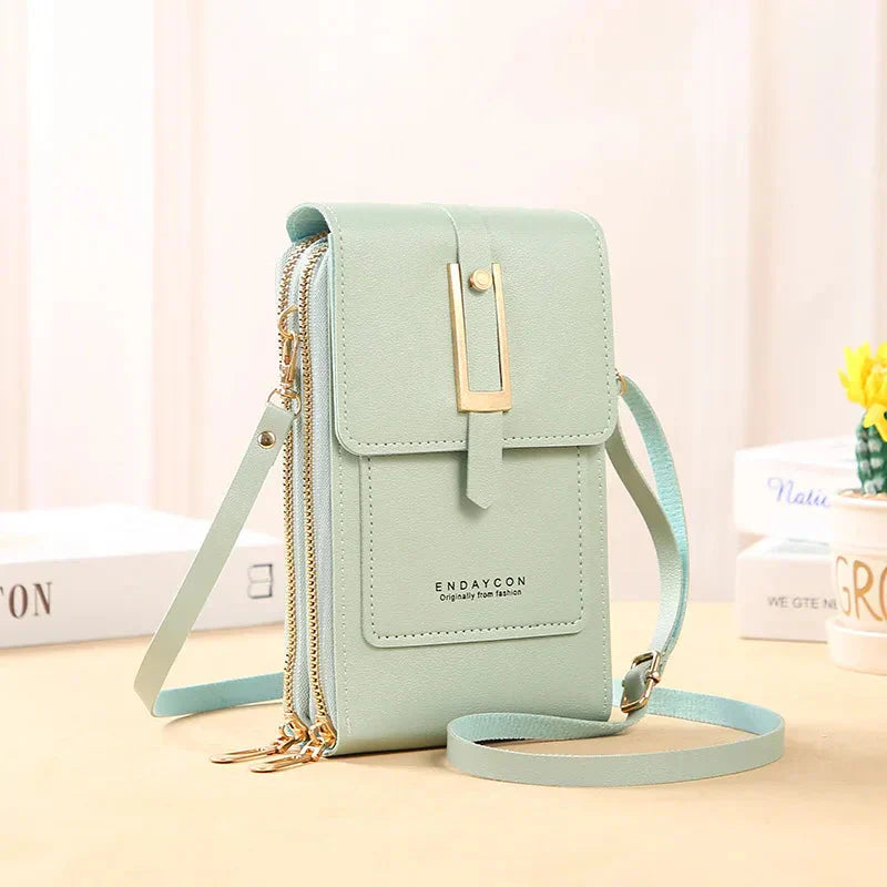 Bolso de Cuero Cruzado para Teléfono Móvil