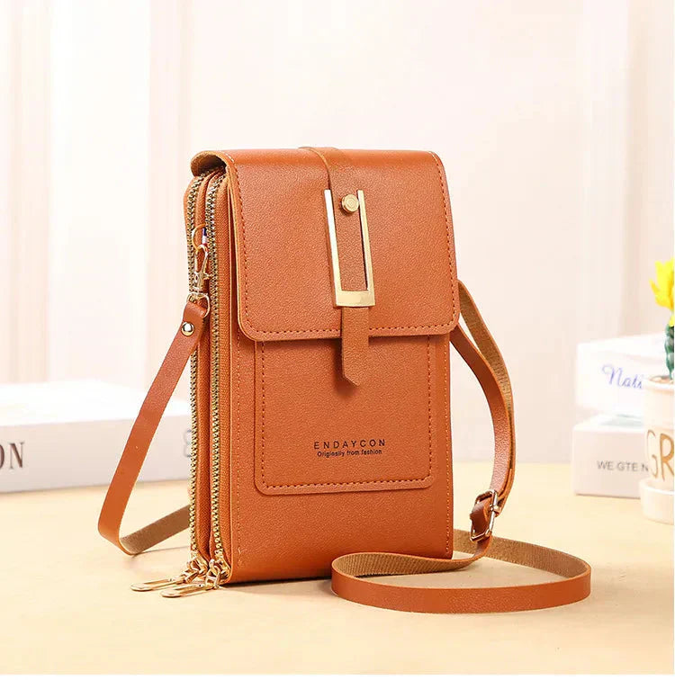 Bolso de Cuero Cruzado para Teléfono Móvil