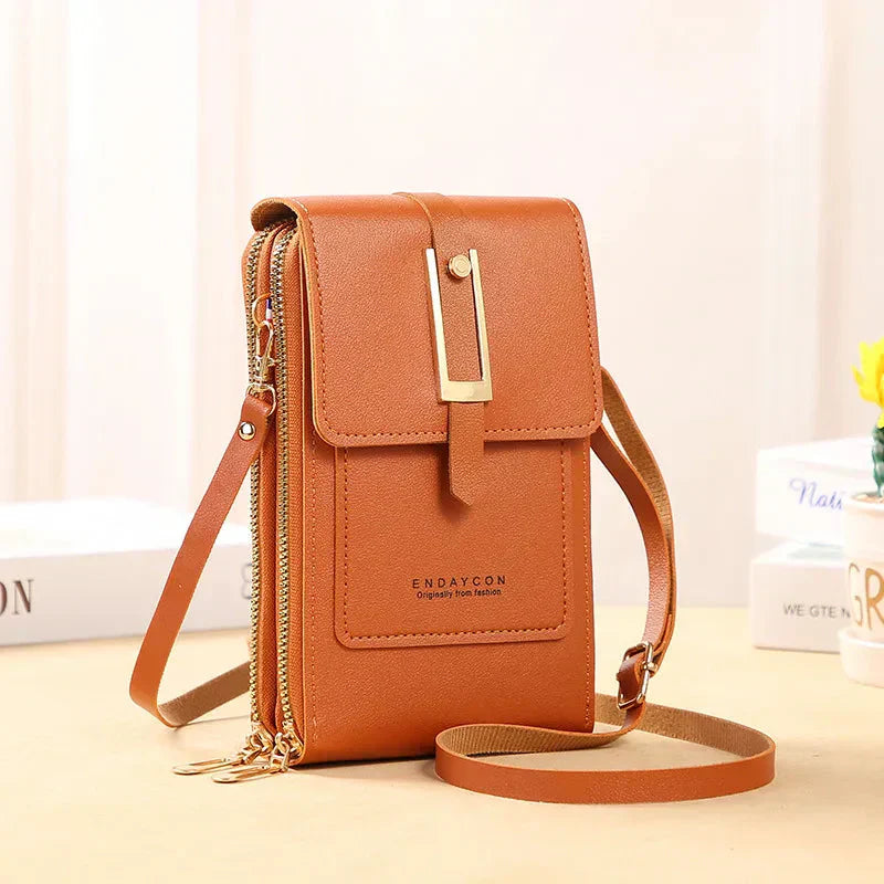 Bolso de Cuero Cruzado para Teléfono Móvil