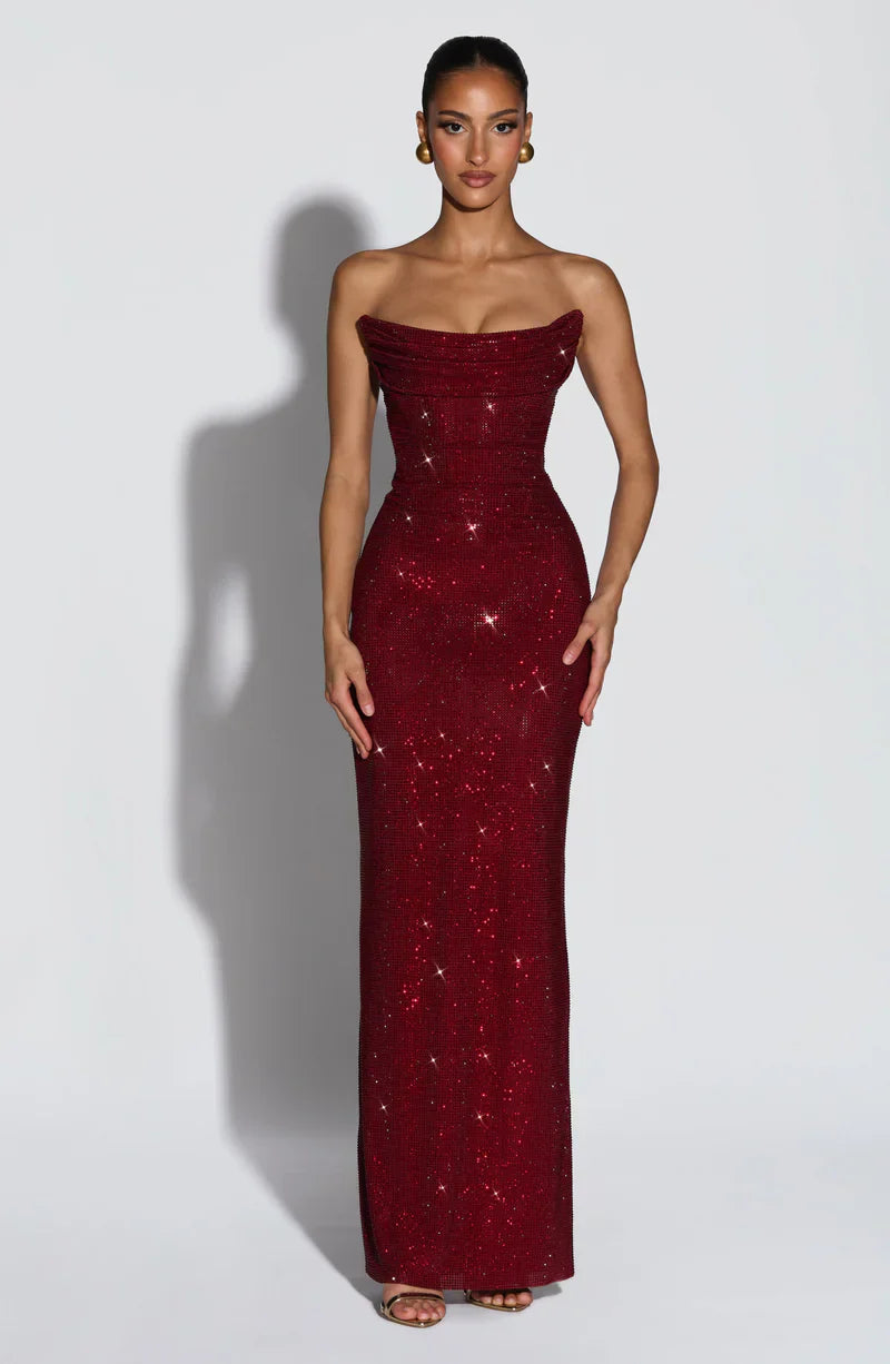 Marivelle Vestido Maxi de Cristal